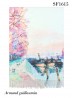 Winter Double-Sided Oil Painting Scarf